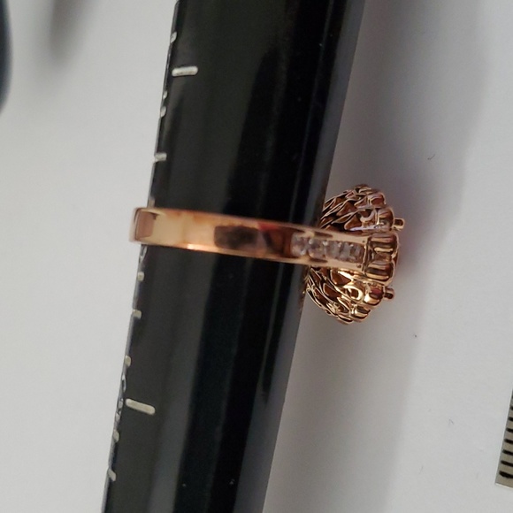 Sterling Silver 925 Rose Gold Morganite Ring - Picture 5 of 6